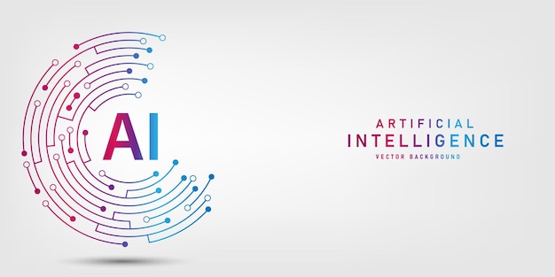 artificial intelligence abstract background futuristic hitech style technology concept design