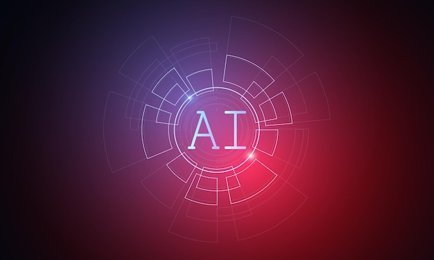 Artificial Intelligence AI chipset on circuit board futuristic Technology Concept