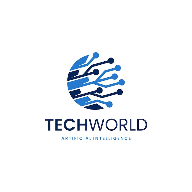 Artificial Intelligence AI Logo Human technology human digital robot tech icon design vector