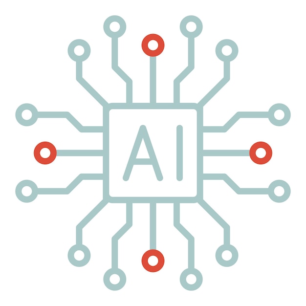 artificial intelligence ai processor chip icon