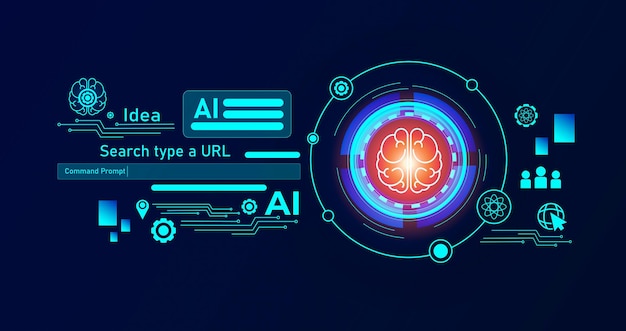 Artificial intelligence and data science icon element design vector illustration