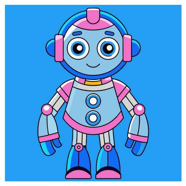 Artificial Intelligence Robot Vector Graphic Design