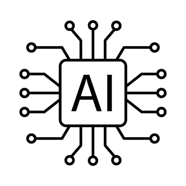 artificial intelligence sign symbol vector icon