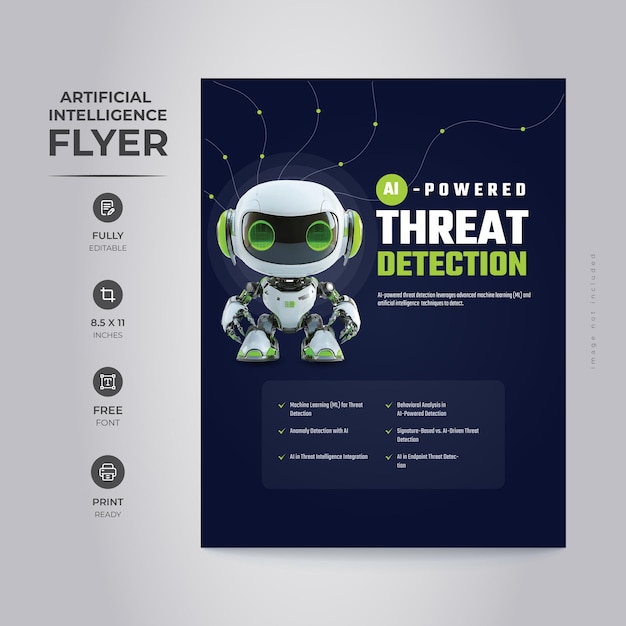 Artificial Intelligence Threat Detection Flyer Design