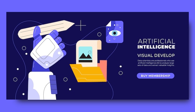 Artificial intelligence visual development banner