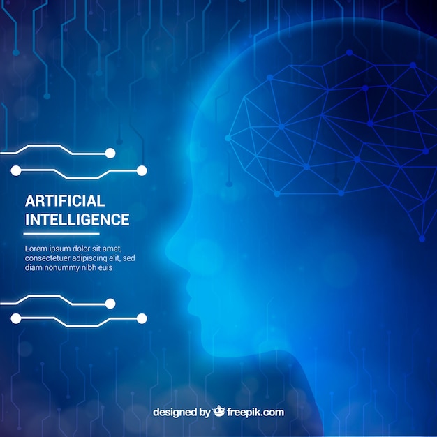 Artificiell intelligens-bakgrund i abstrakt stil