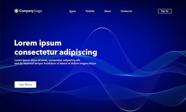 Asbtract   website Landing Page.