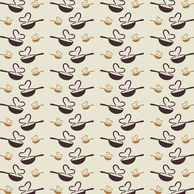 Asian Food seamless pattern trendy creative vector illustration background