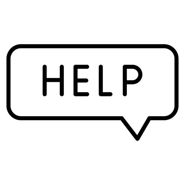ask for help vector illustration style
