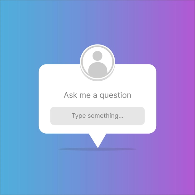 Ask me a question social media sticker template icon user interface question button stories social