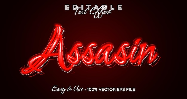 Assassin Editable Text Effect Font Style