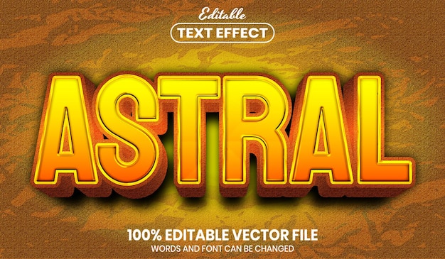 Astral tekst, skrifttype stil redigerbar teksteffekt