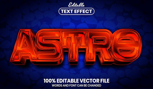 Astro text, font style editable text effect