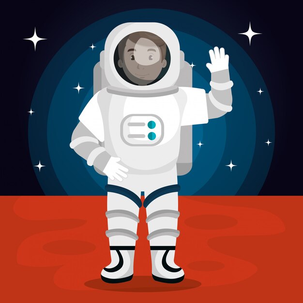 Astronaut i solsystemet design
