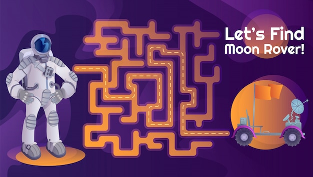 Astronaut moon rover labyrinth