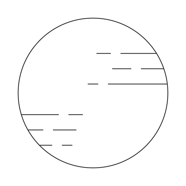 Astronomy celestial body flat monochrome isolated vector object Universe Editable black and white line art drawing Simple outline spot illustration for web graphic design