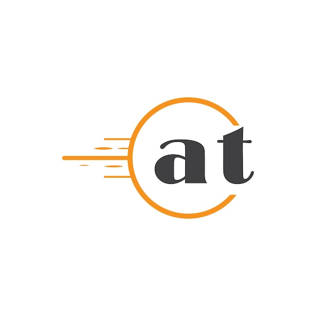 at initial monogram logo with circle style design