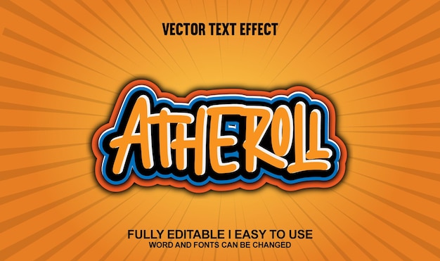Atheroll Fully Editable 3d Vector Text Effect