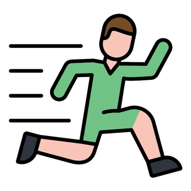 Athletics Flat Illustration