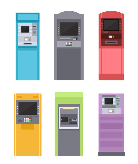 Atm bank machine for payment illustration
