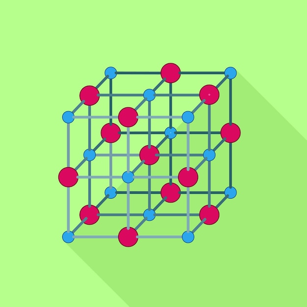 Atomic cube icon Flat illustration of atomic cube vector icon for web design