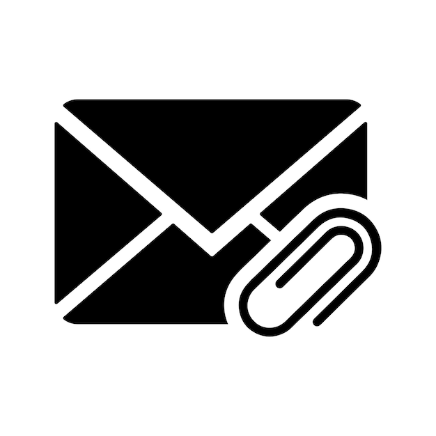 Attached email envelope pinned icon
