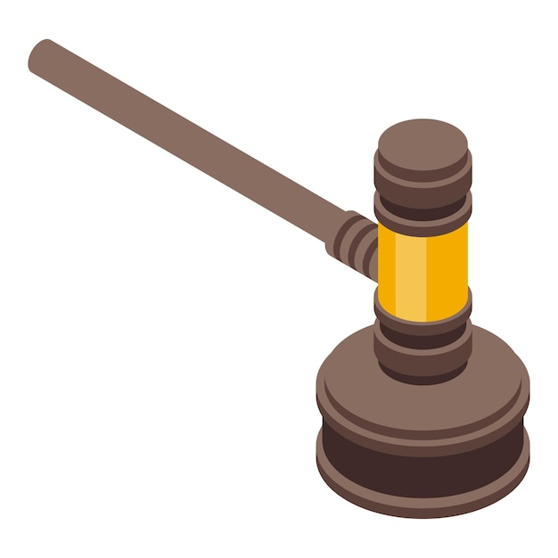 auction gavel icon isometric of auction gavel vector icon for web design isolated on white background