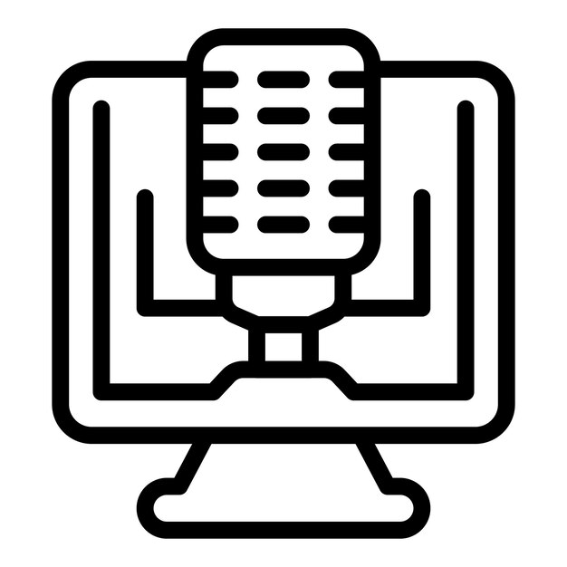 Audio book icon outline vector Business idea Success creative
