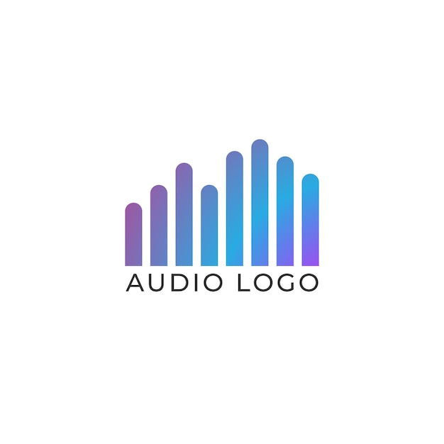 audio wave spectrum visual logo rounded spectrum baraudio logo design template multicolor gradient