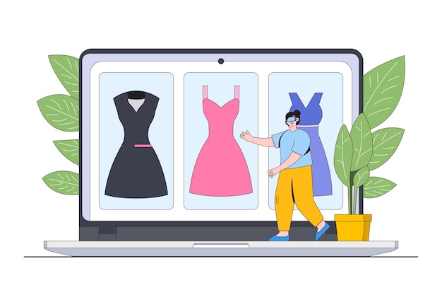 augmented reality ar experiences concept with person using an ar and trying on virtual clothes