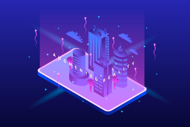 Augmented reality lila cyberstad