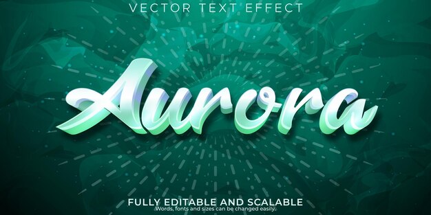 Aurora text effect editable north pole and lights text style