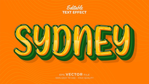 australia day text effect editable premium with cartoon style
