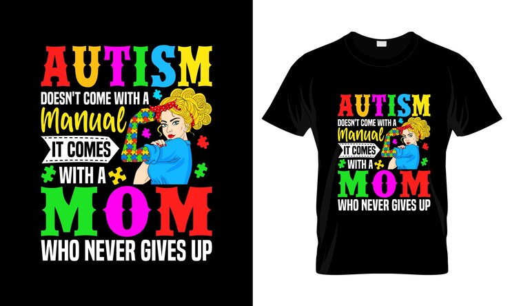 Vektör autistic autism awareness tshirt design typography vector illustration