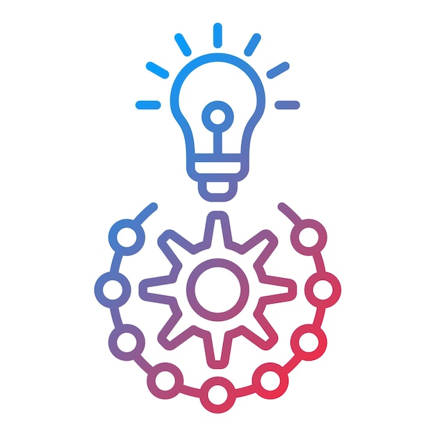 automated solutions icon vector image can be used for data analytics