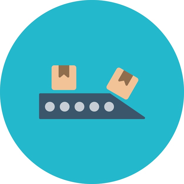 Automatic Conveyor Flat Illustration