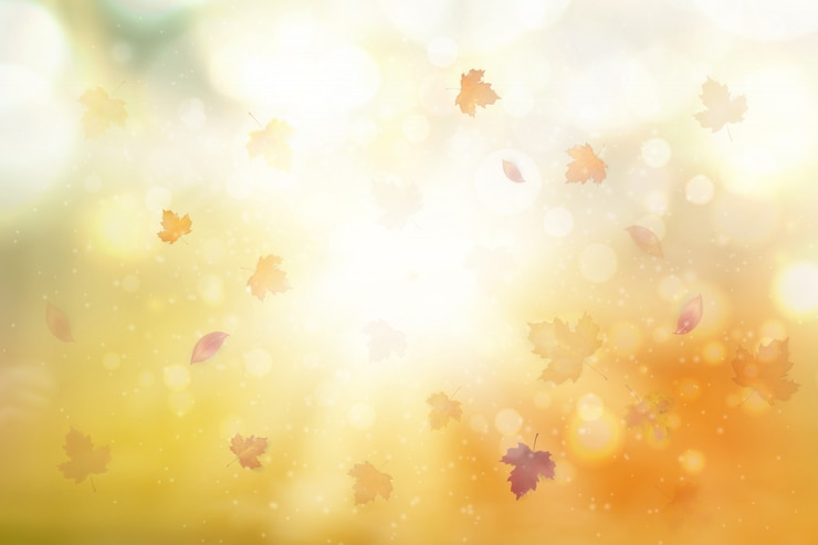 Vektor autumn abstract background. autumn falling red, yellow, orange, brown leaves on bright background.  autumnal foliage fall of maple leaves.