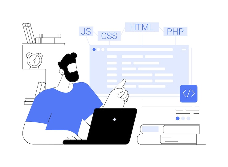 Vektor avancerede computerfærdigheder abstrakt koncept vektor illustration