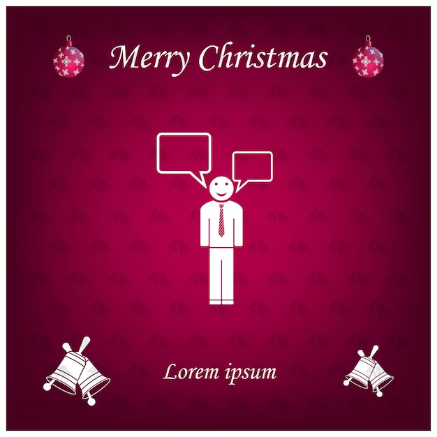 Avatar chat symbol Vector illustration on burgundy background Eps 10