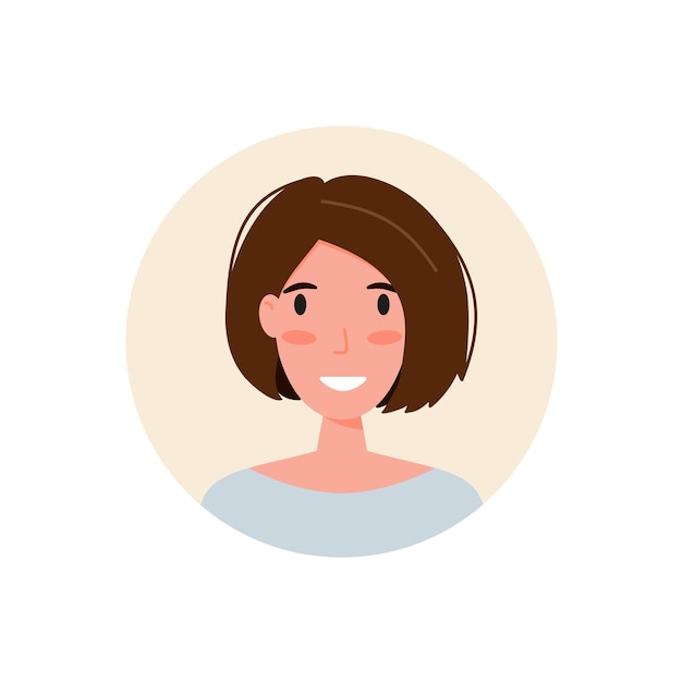 Avatar woman. Flat design people characters. Vector illustration eps 10