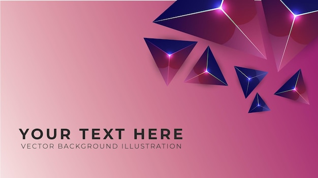 Awesome background with 3d triangles
