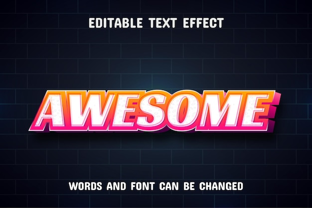 Awesome text editable text effect