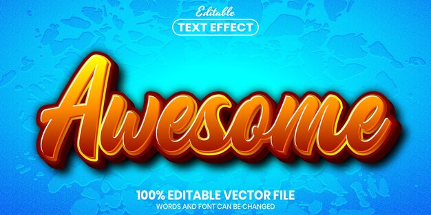 awesome text, font style editable text effect