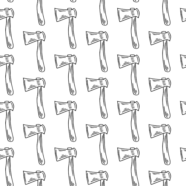 Axe vector seamless pattern for print or web design