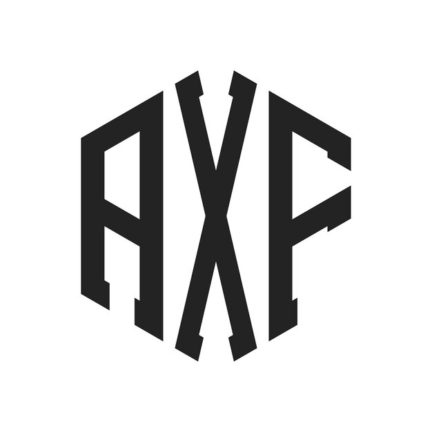 AXF Logo Design Initial Letter AXF Monogram Logo using Hexagon shape