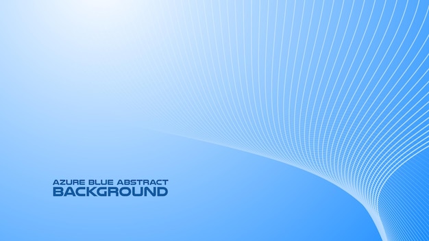 Azure Blue abstract background with curve line for backdrop or presentation
