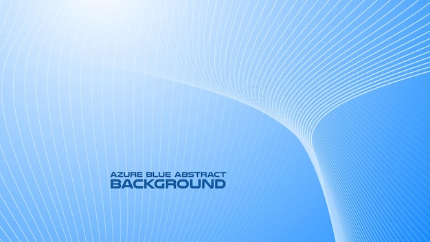 Azure Blue abstract background with curve line for backdrop or presentation