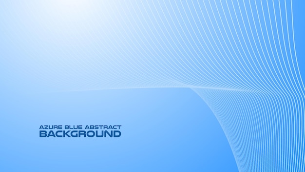 Azure Blue abstract background with curve line for backdrop or presentation