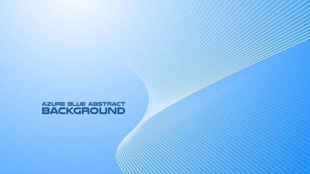 Azure Blue abstract background with curve line for backdrop or presentation