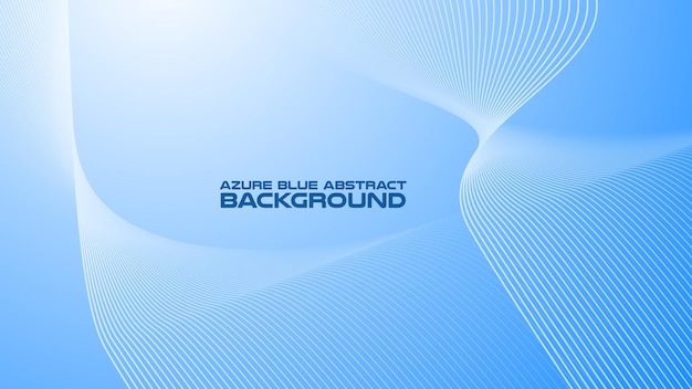 Azure Blue abstract background with curve line for backdrop or presentation